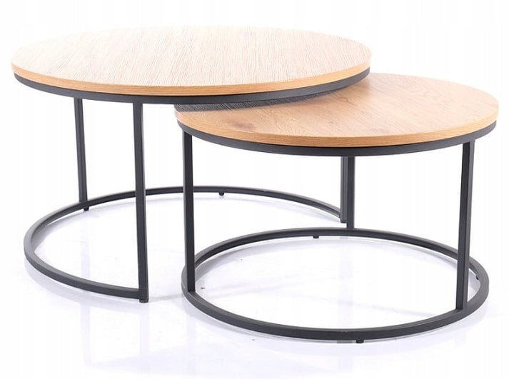 Set mit 2 Couchtischen Signal Meble Atlanta, braun 
