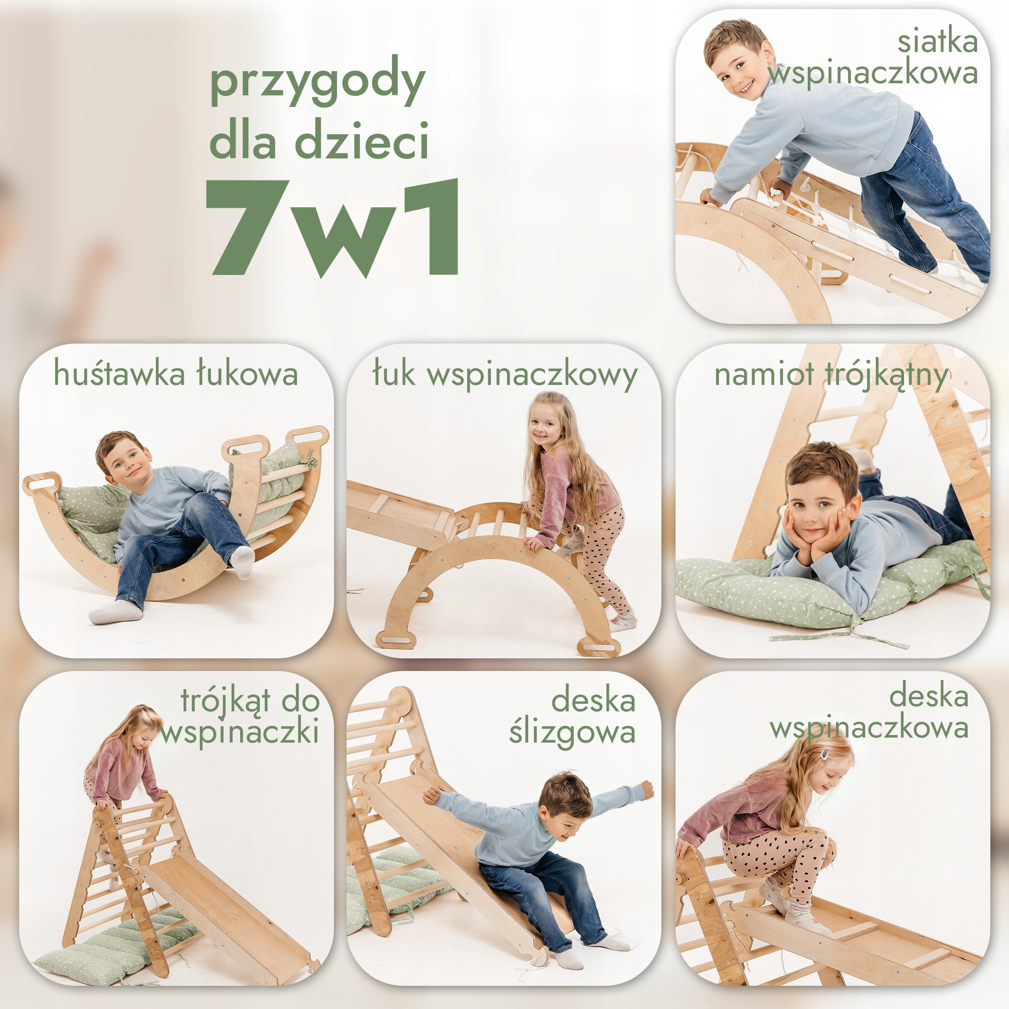 Zestaw wspinaczkowy Montessori 5-w-1 dla dzieci w wieku od 1 do 5 lat Manufacturer code p-108-2914