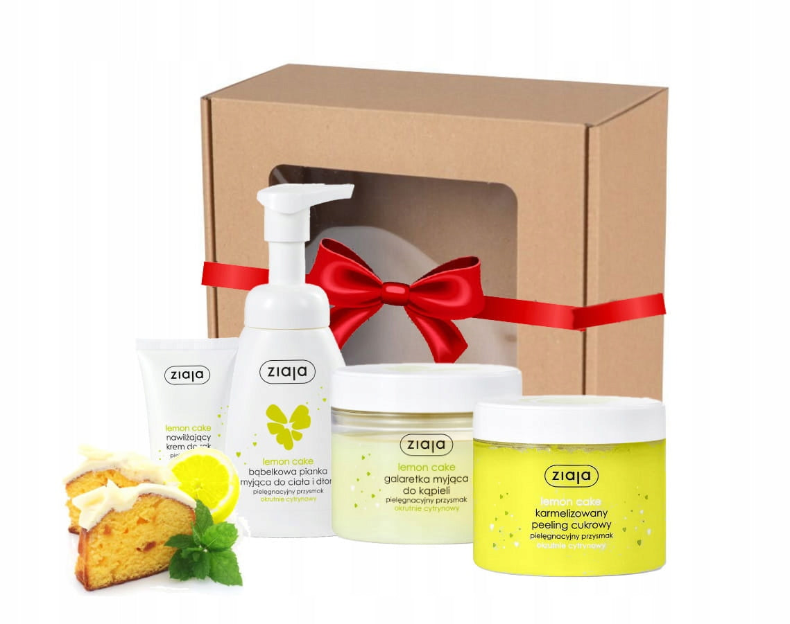 Geschenkset I love Ziaja Lemon Cake: Waschschaum, 250 ml + Handcreme, 50 ml + Duschseife, 260 ml 