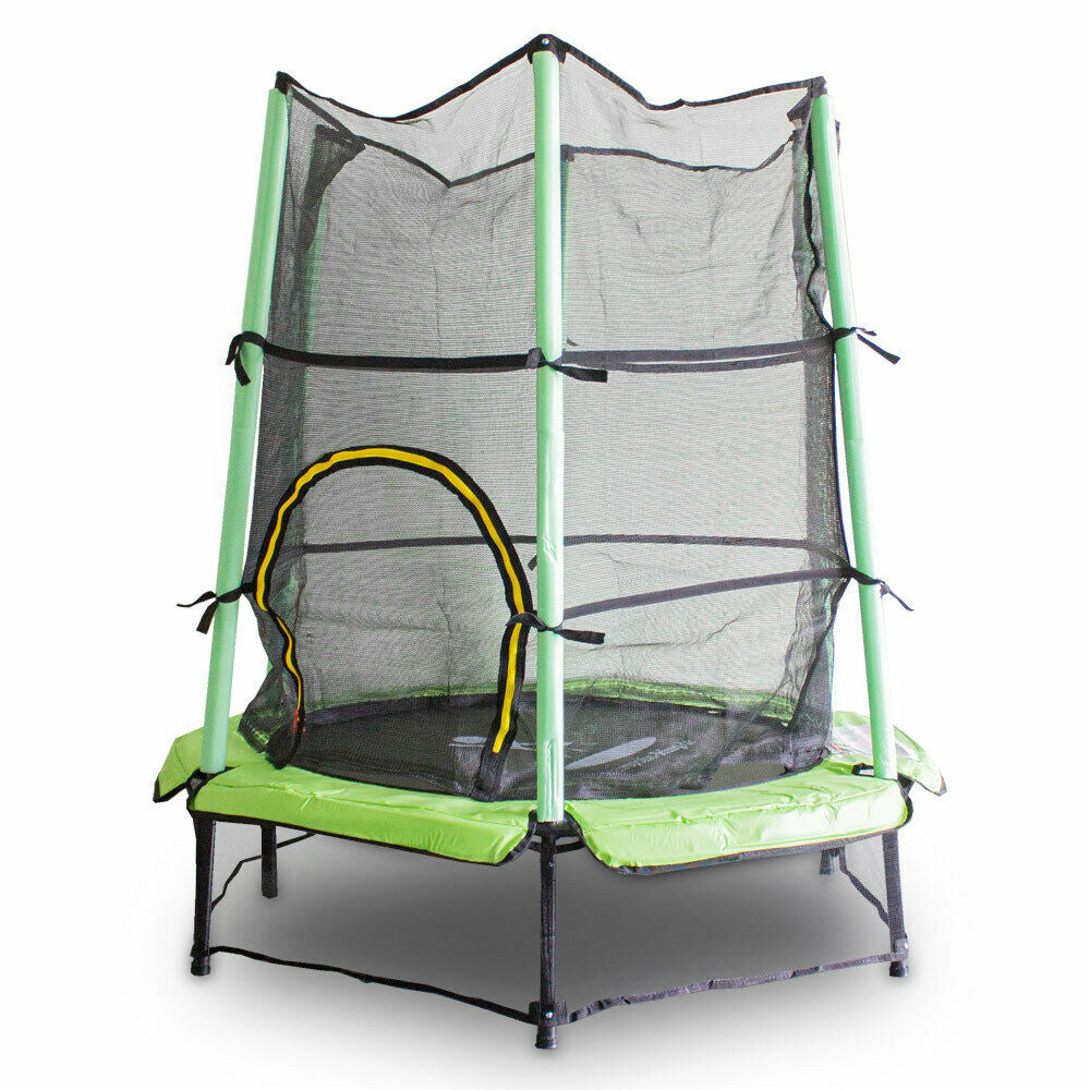 Trampolin für Kinder, 140 cm, grün 