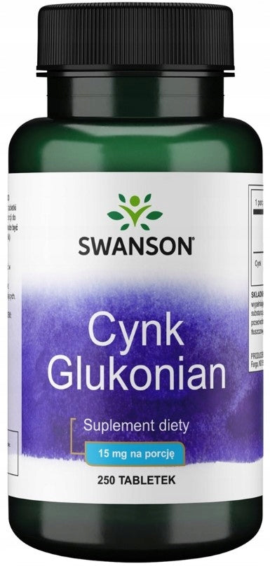 Zinc Gluconate 15mg 250tabs Fertility Blood Circulation Nails Skin Swanson