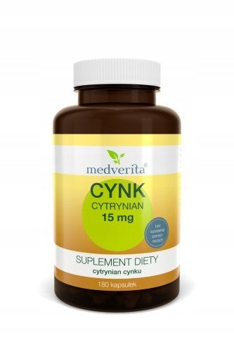 Zinc Organic Citrate 15mg 90 caps. Medverita