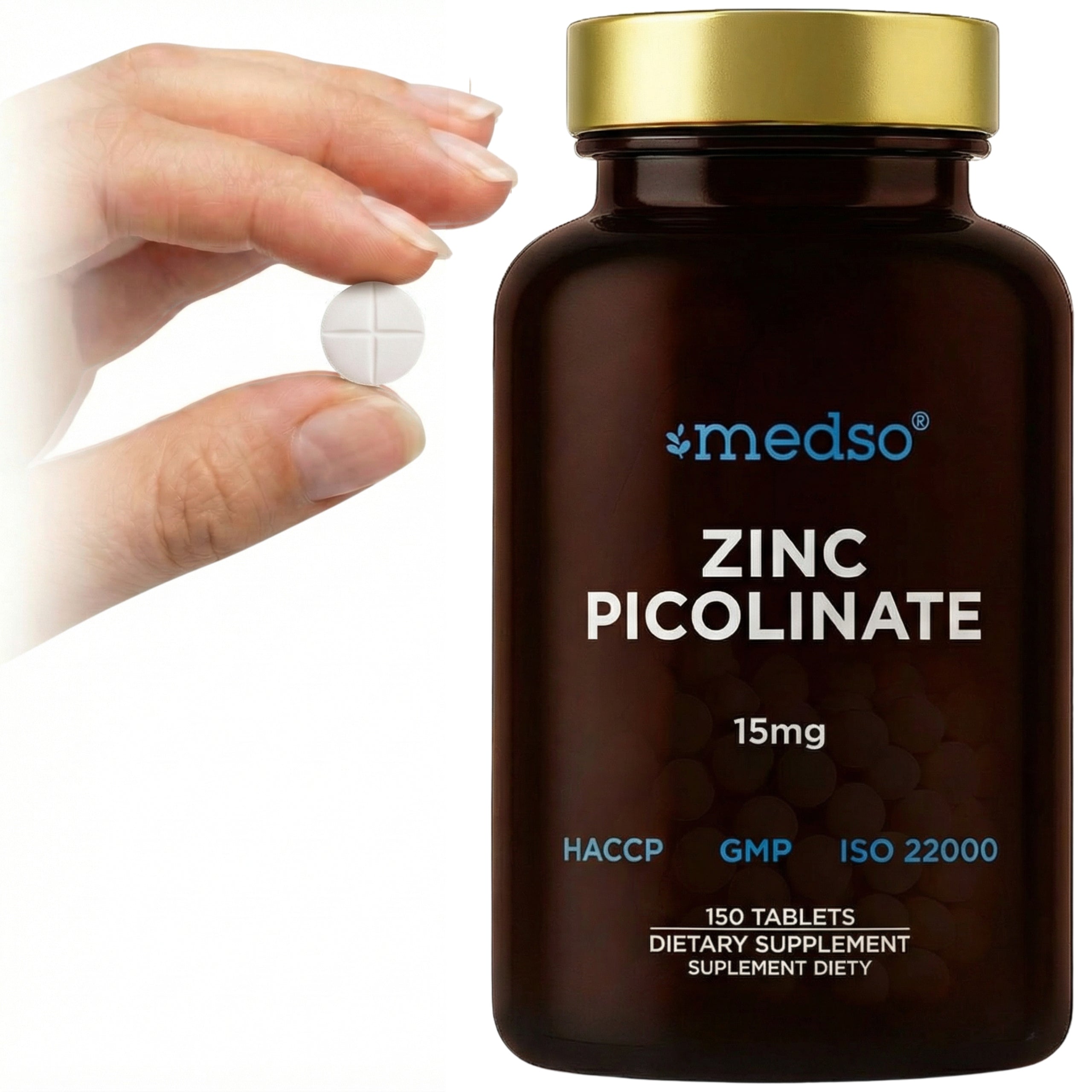Zinc Organic Picolinate 15 mg Zinc Picolinate Leather Resistance 150 tabl.