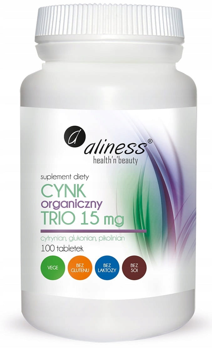 Zinc Organic Trio 15 mg x 100 tablets Aliness Dietary supplement