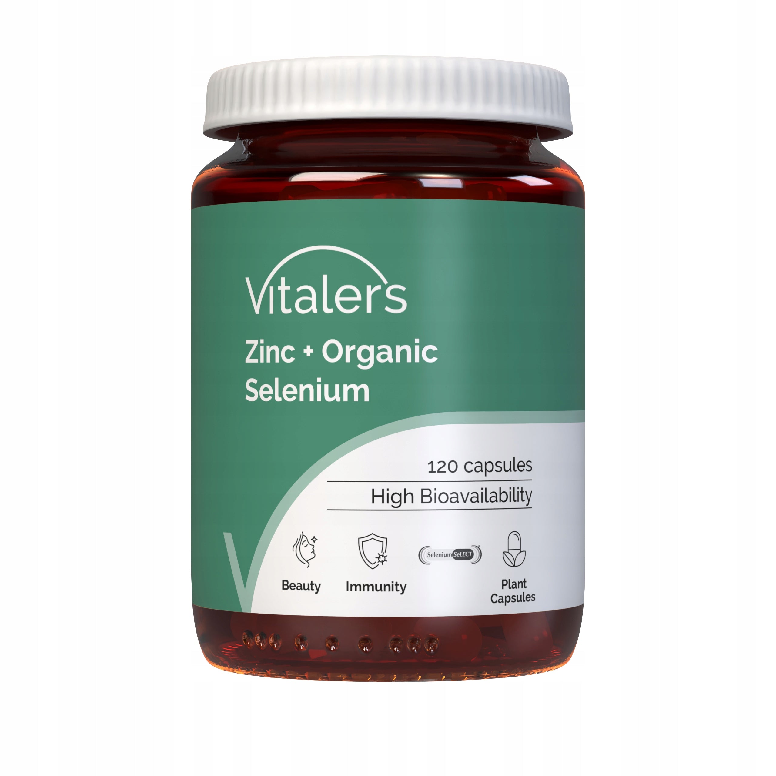 Zinc + Selenium Organic Skin Hair Nails 120 capsules Expiration date at least 1 year from the date of purchase