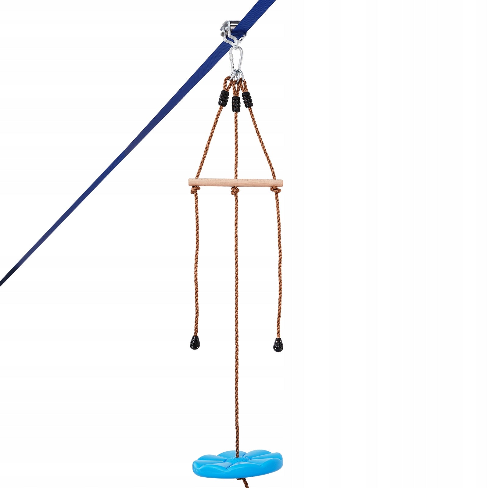Zipline Kit Kids Adult 52ft 330lb Backyard Quick Setup with Harness Seat Brand Vevor