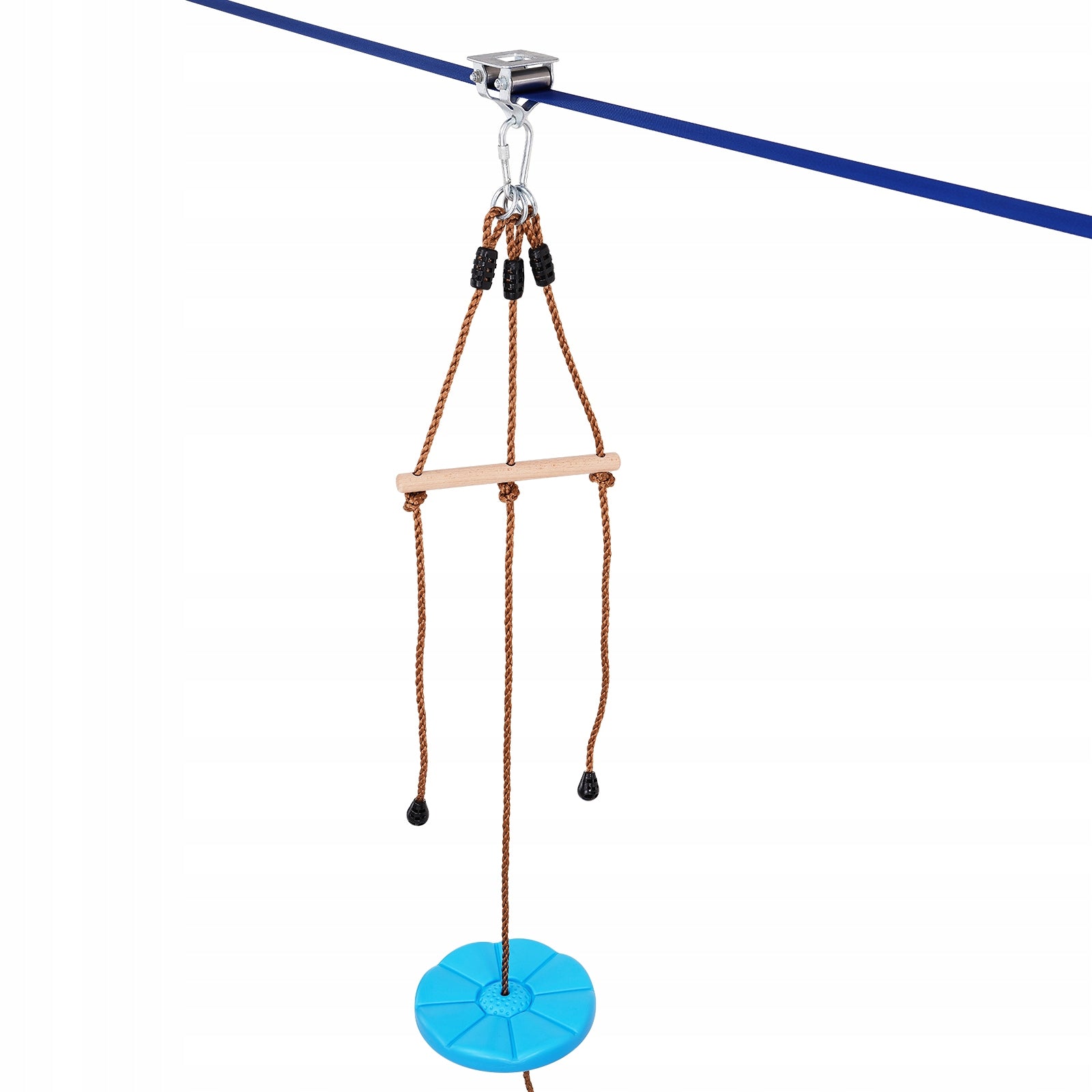 Zipline Kit Kids Adult 52ft 330lb Backyard Quick Setup with Harness Seat Maximum load 226.8 kg
