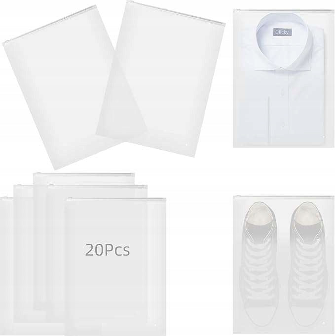 Zipper Bags Plastic Packing 40x30cm Set of 20