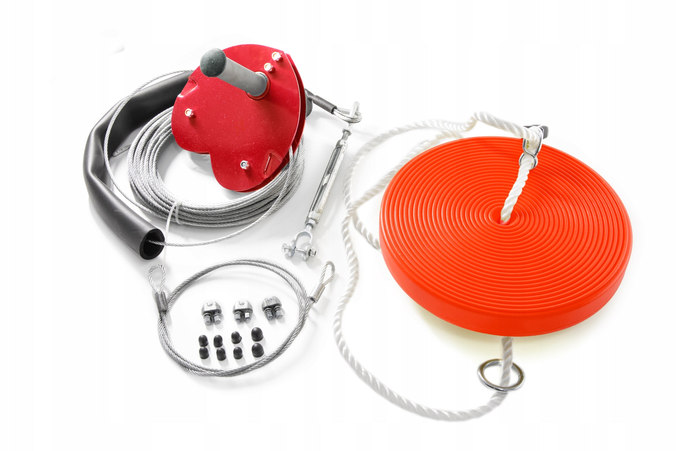 Abstiegsseil mit Sitz Just Fun Tarzan, 25 m, rot 