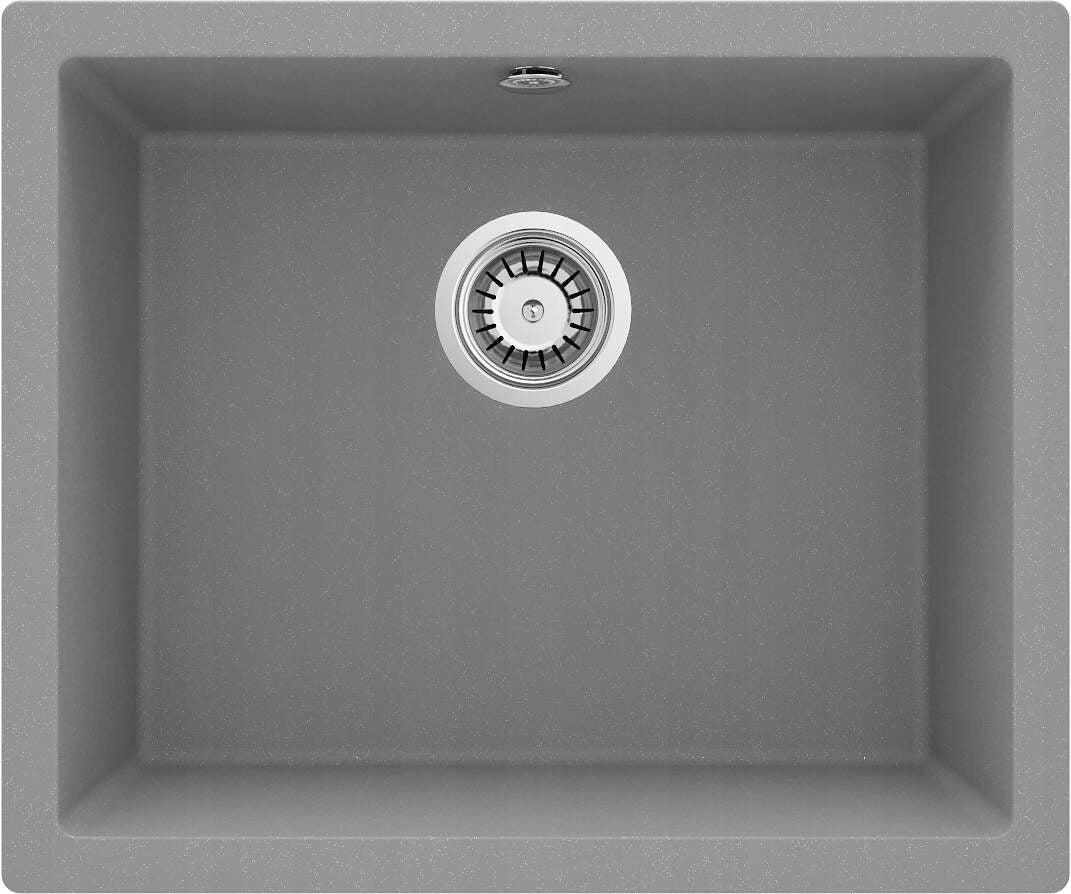 Deante Granit-Küchenspüle Deante Corda Flush ZQA S10F, Metallic-Grau 