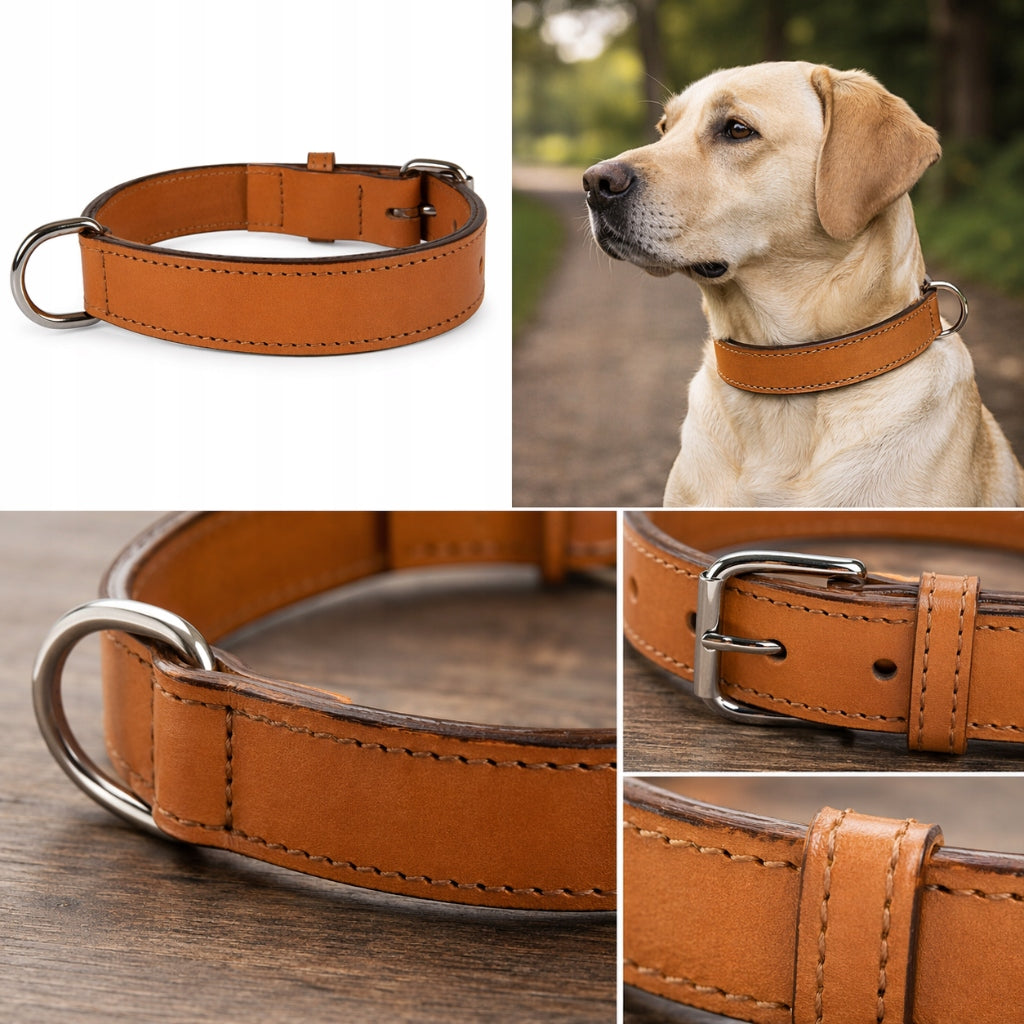 Zolux Dog collar double leather 75 cm natural Packaging status original