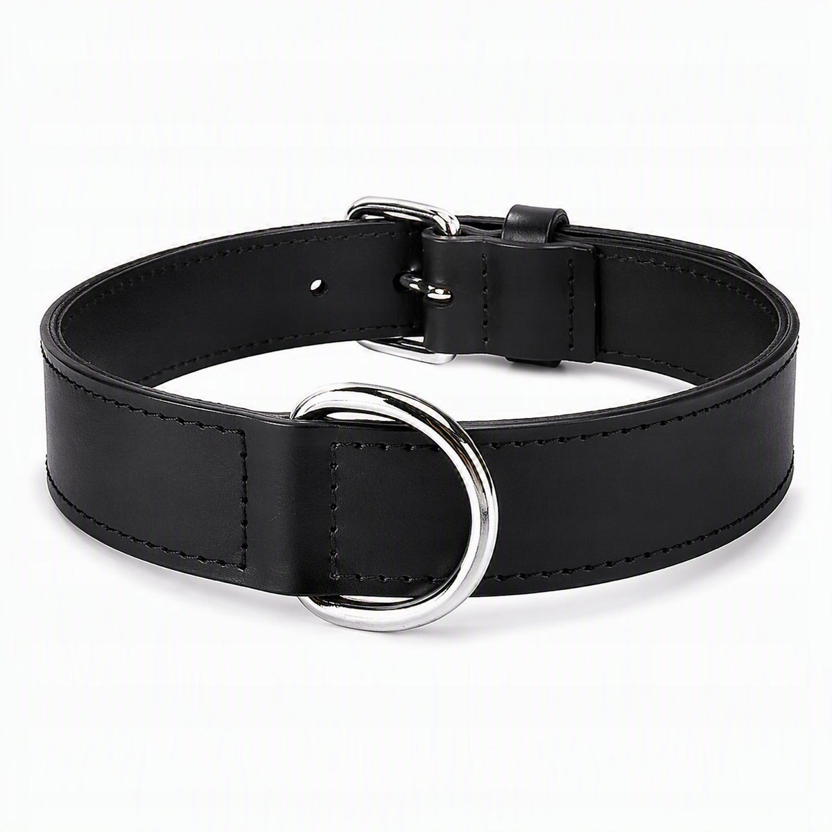 Zolux Dog collar leather, double, black, 45 cm Packaging status original