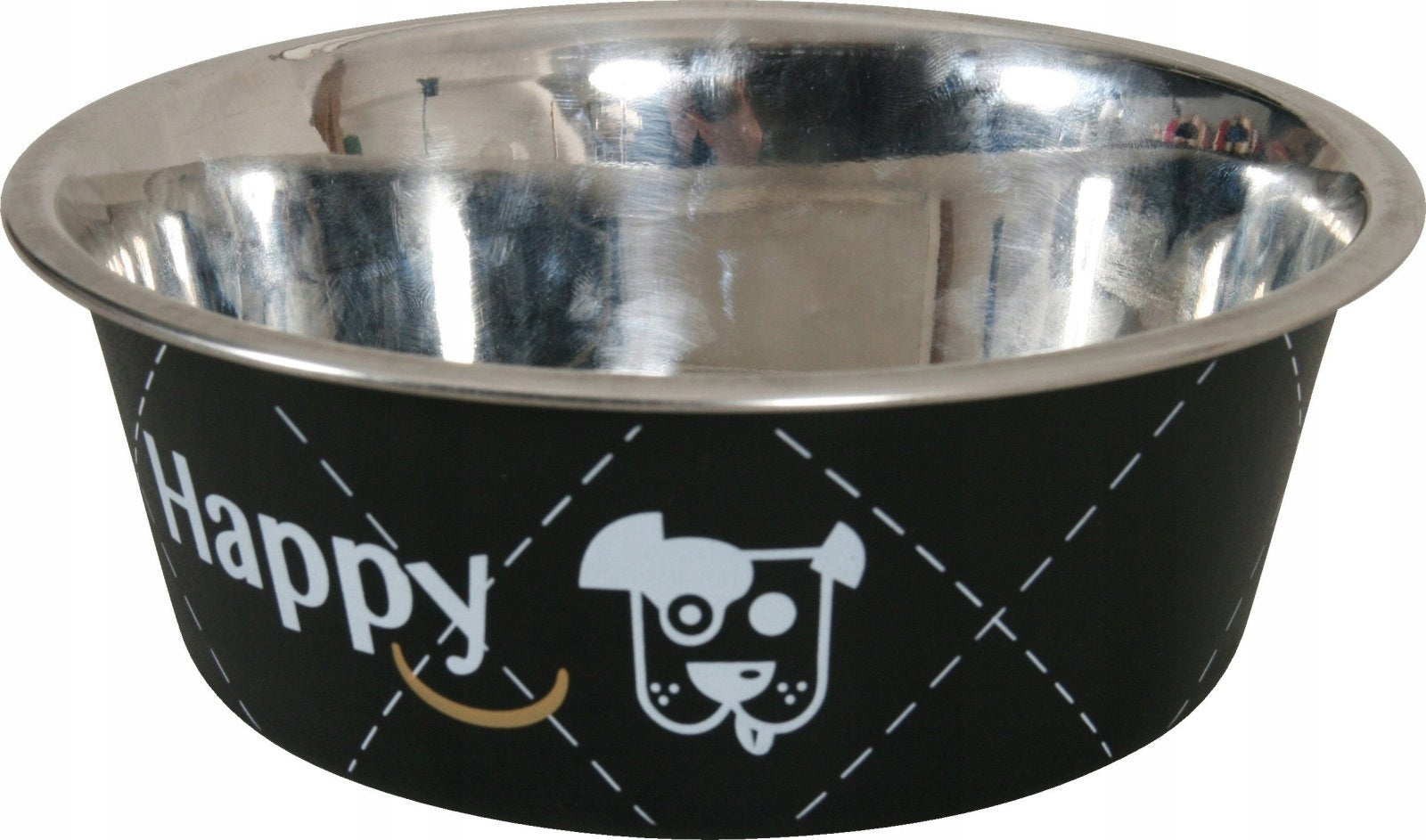 Zolux Non-slip stainless steel bowl Happy 1,5L black