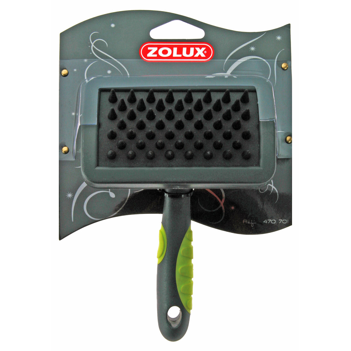 Zolux rubber dog scraper brush medium UN
