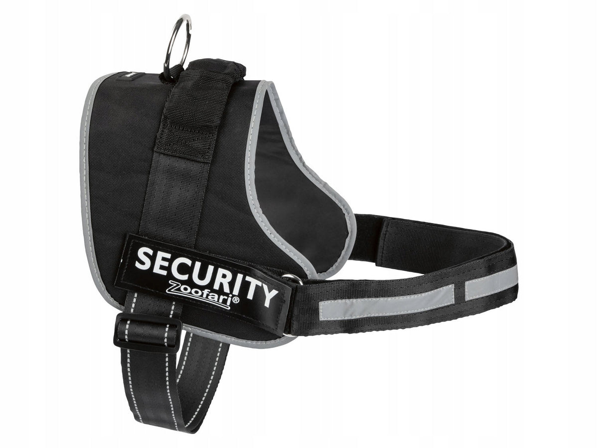 Zoofari Adjustable Dog Harness Reflective Tactical Size M Black