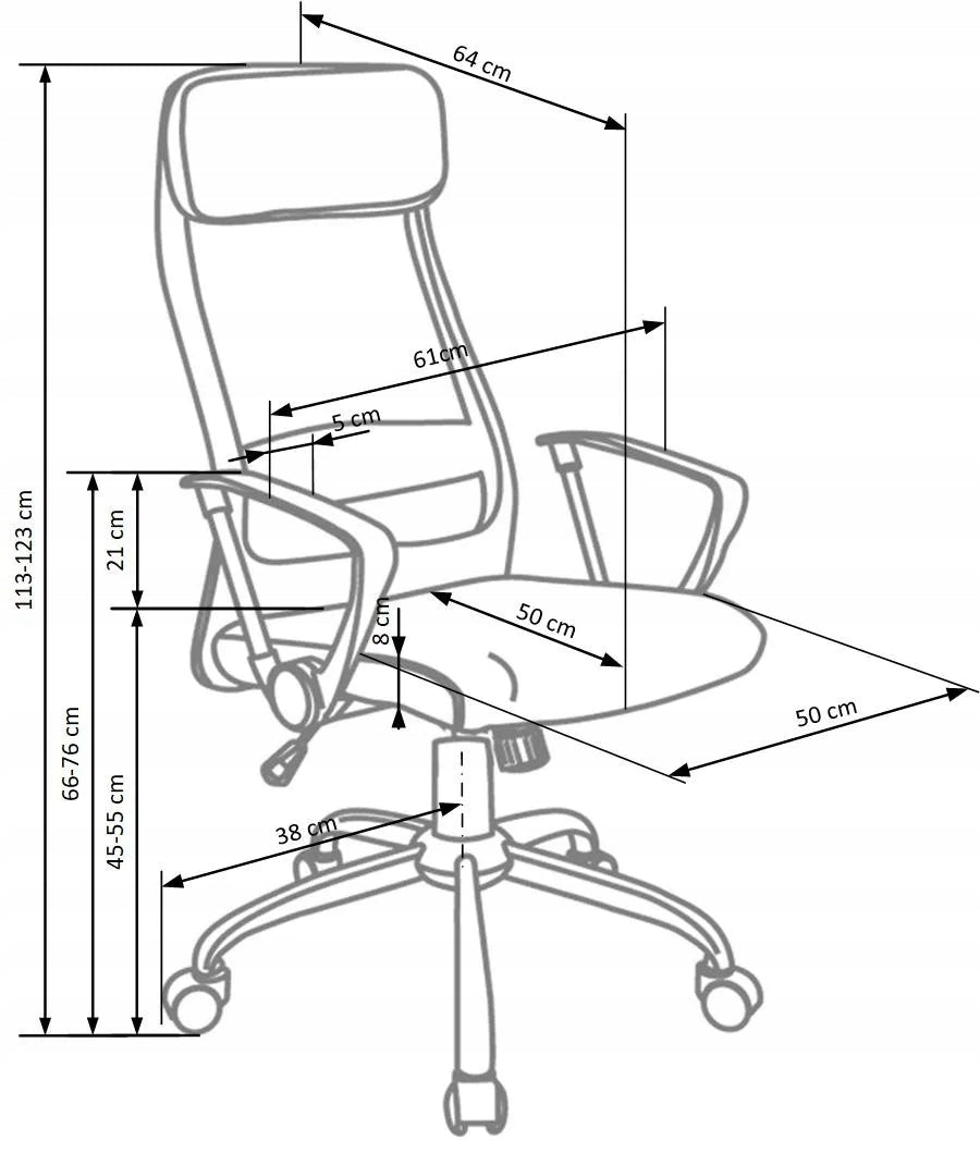 Zoom Work Chair Grey Upholstered Swivel Office Halmar Brand Halmar