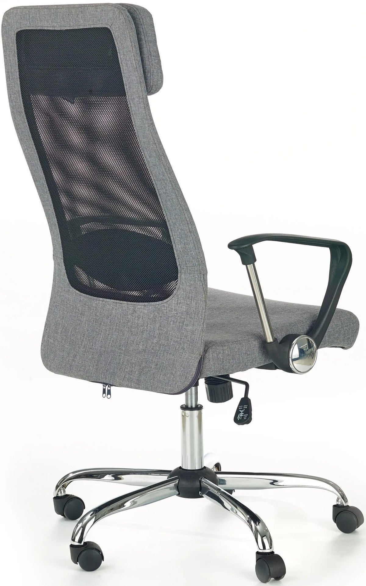 Zoom Work Chair Grey Upholstered Swivel Office Halmar Furniture depth 64 cm