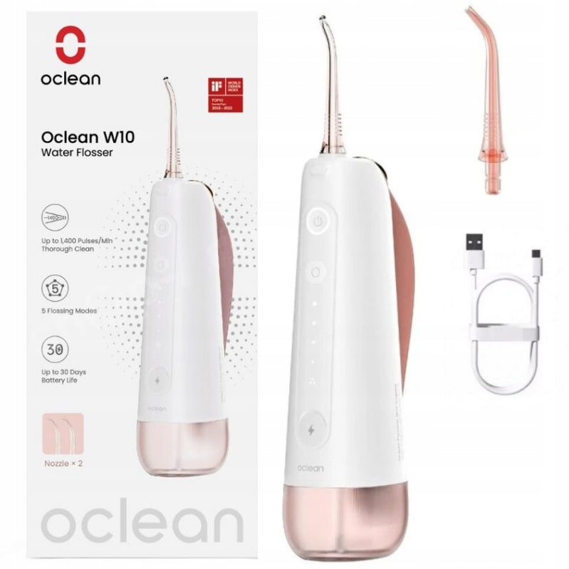 Zubní irigátor Oclean W10 růžový se dvěma tryskami