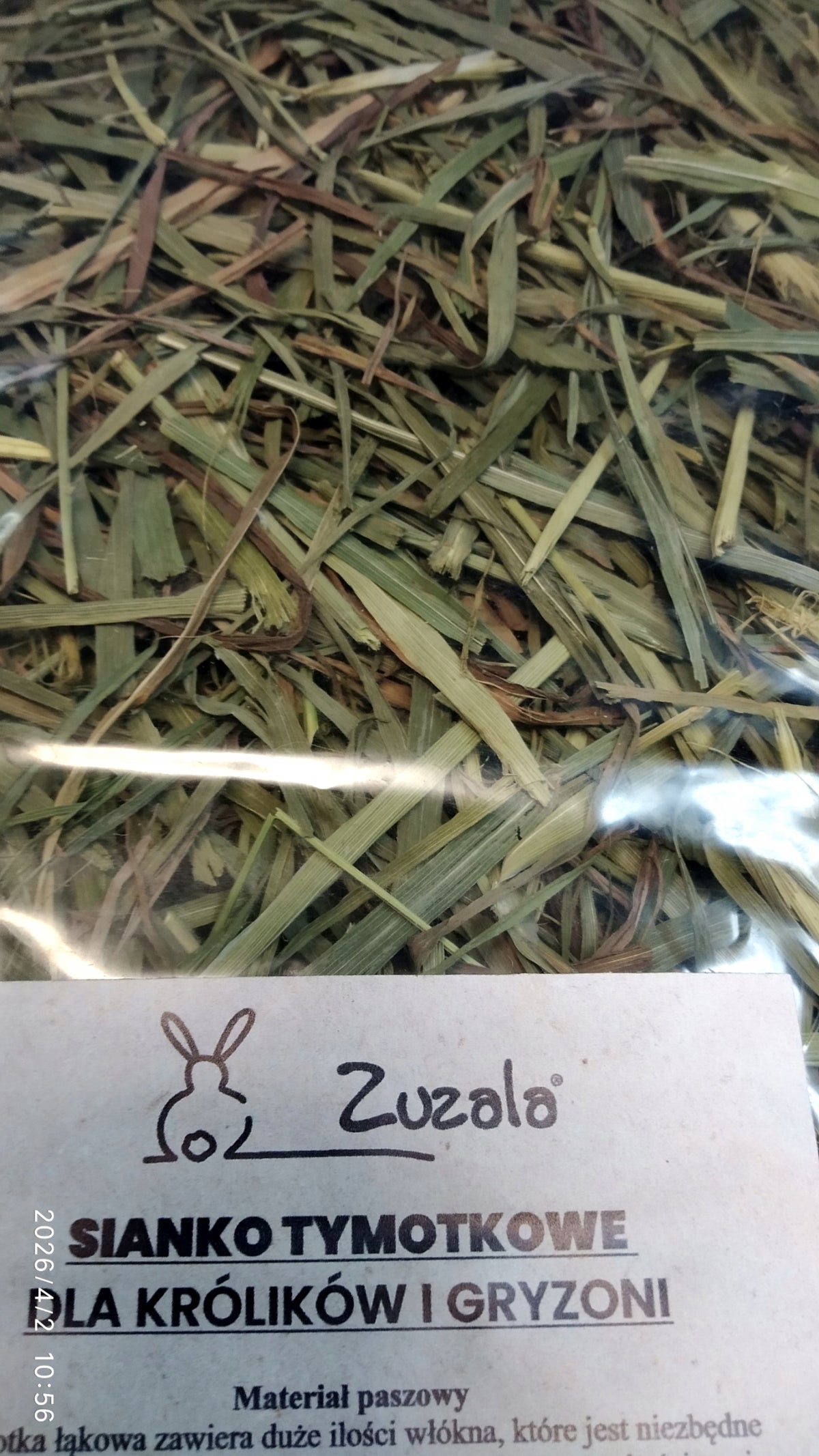 Zuzala THYME hay 500g x 4pcs set/ C01 Manufacturer code 8312