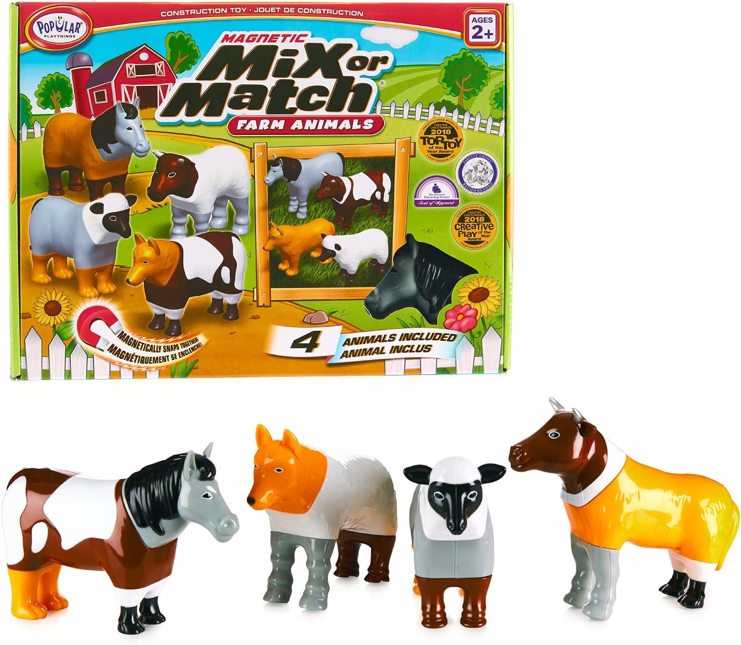 Magnetinis rinkinys Mix or Match Animals farm