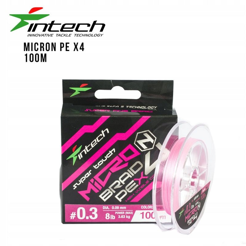 Geflochtene Schnur INTECH Micron PE 4 Stränge 100 m 