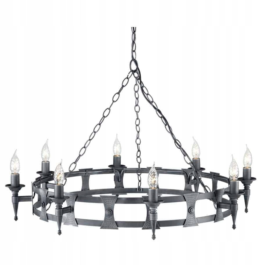 Pakabinamas šviestuvas Elstead Lighting Saxon SAX8-BLK-SIL