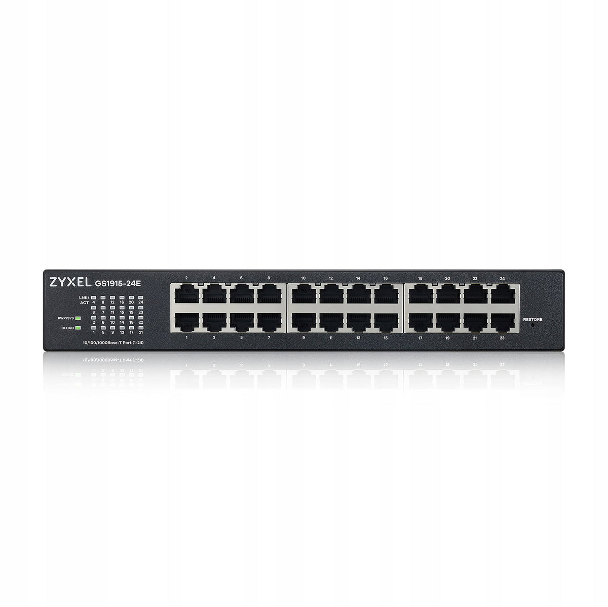 Zyxel GS1915-24E Switch 24x GbE, Smart Managed, Rack, Fanless Manufacturer Zyxel