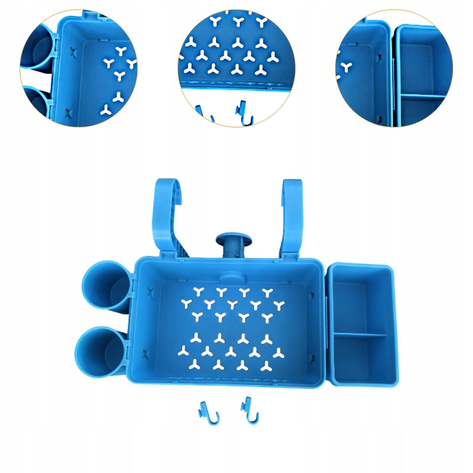 above Ground Pool Basket Sturdy Pool Accessories for Beverages Towels Blue Product width 23 cm