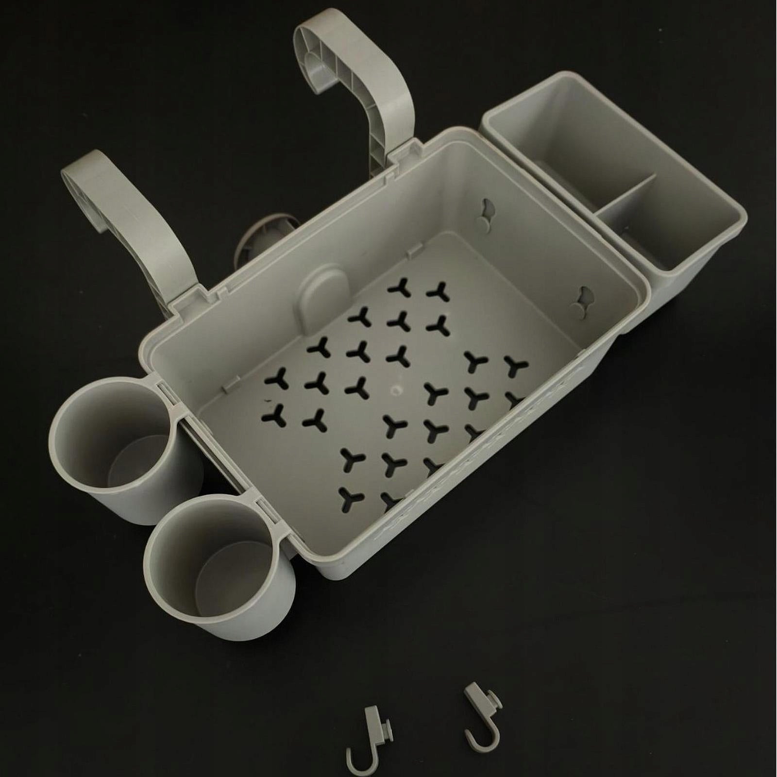 above Ground Pool Basket Swimming Pool Organizer for Towels Beverages Grey Product height 13 cm