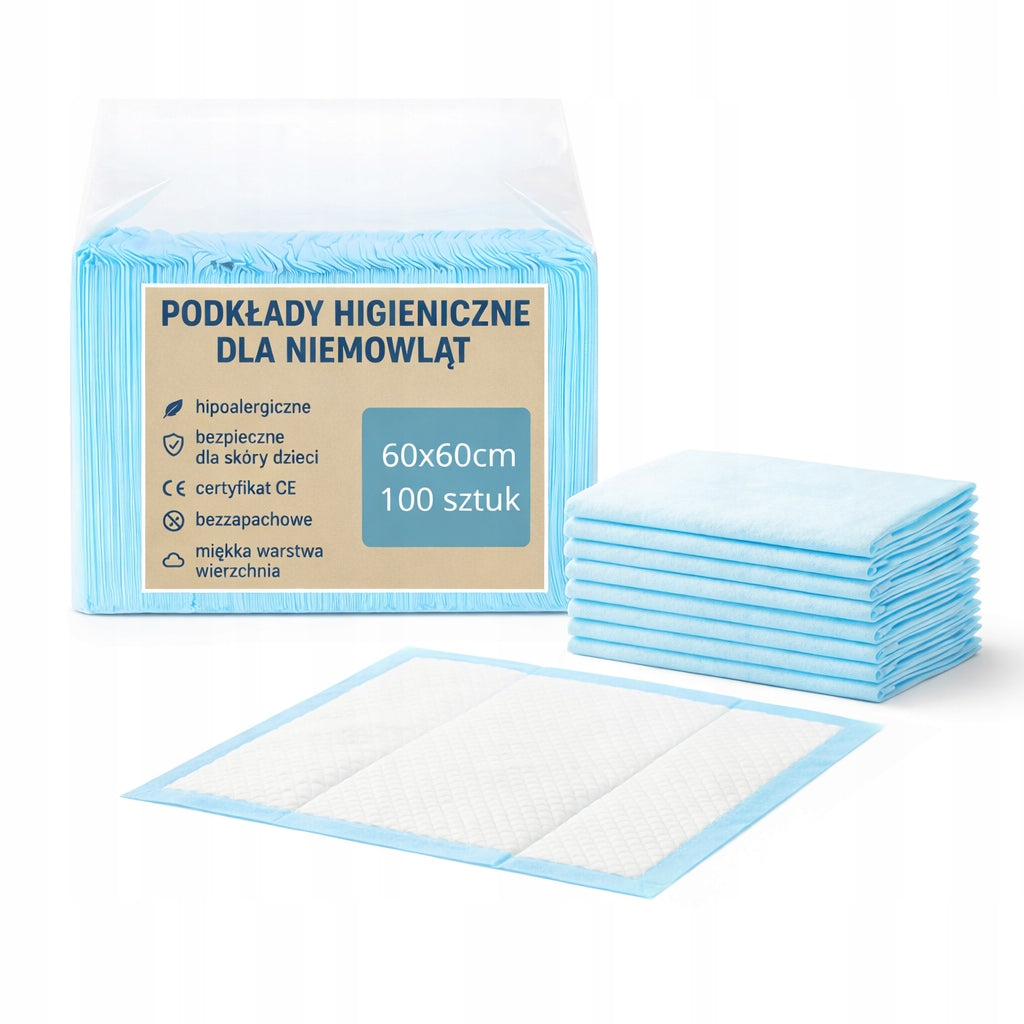 absorbent sanitary pads Baby changing mats 60x60 100 Pcs Thick Packaging status original