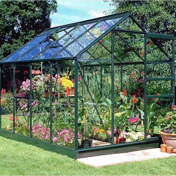 acm ALUMINUM GREENHOUSE 5 m2 POPULAR GLASS + BASE