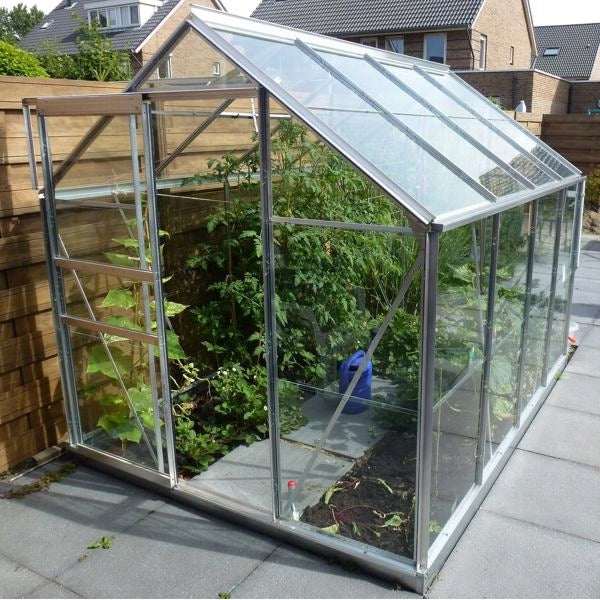 acm ALUMINUM GREENHOUSE 5 m2 POPULAR SILVER GLASS 1,93 X 2,57 M