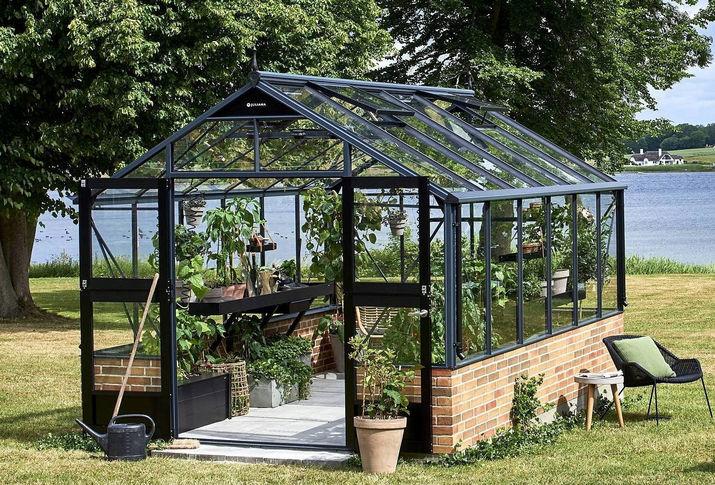 acm GREENHOUSE ON THE FOUNDATION PREMIUM 13M2 JULIANA aluminium tempered glass Width 2.69 m