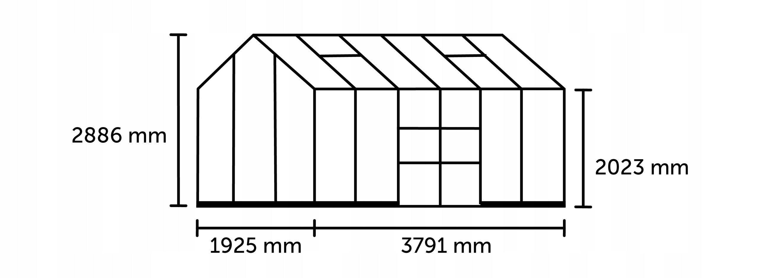acm Greenhouse ICON PLANTHOUSE 7,3 m2; 1,93 x 3,79 m) tempered glass + base Manufacturer code HR01223