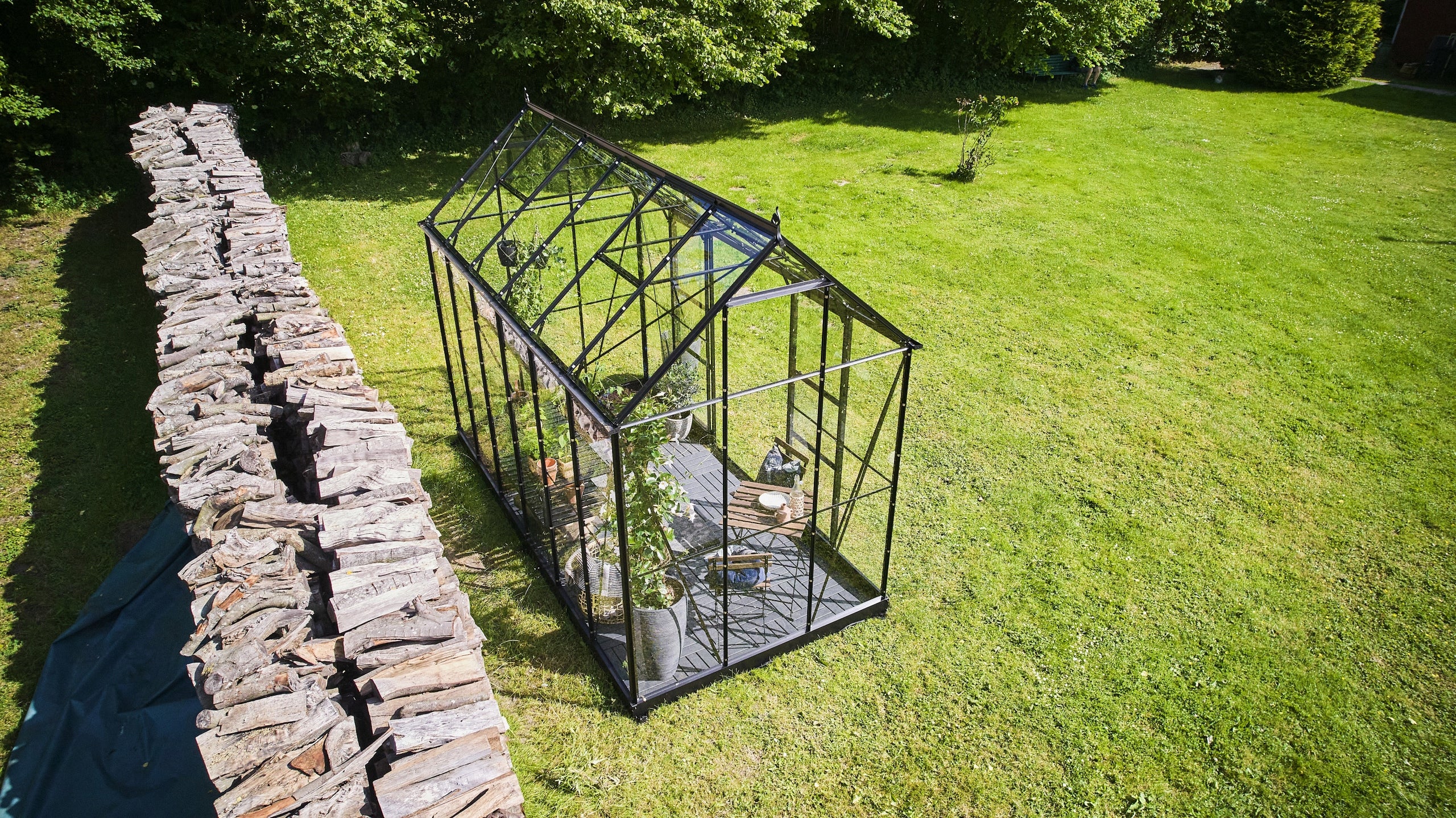 acm Greenhouse ICON PLANTHOUSE 7,3 m2; 1,93 x 3,79 m) tempered glass + base Width 1.93 m