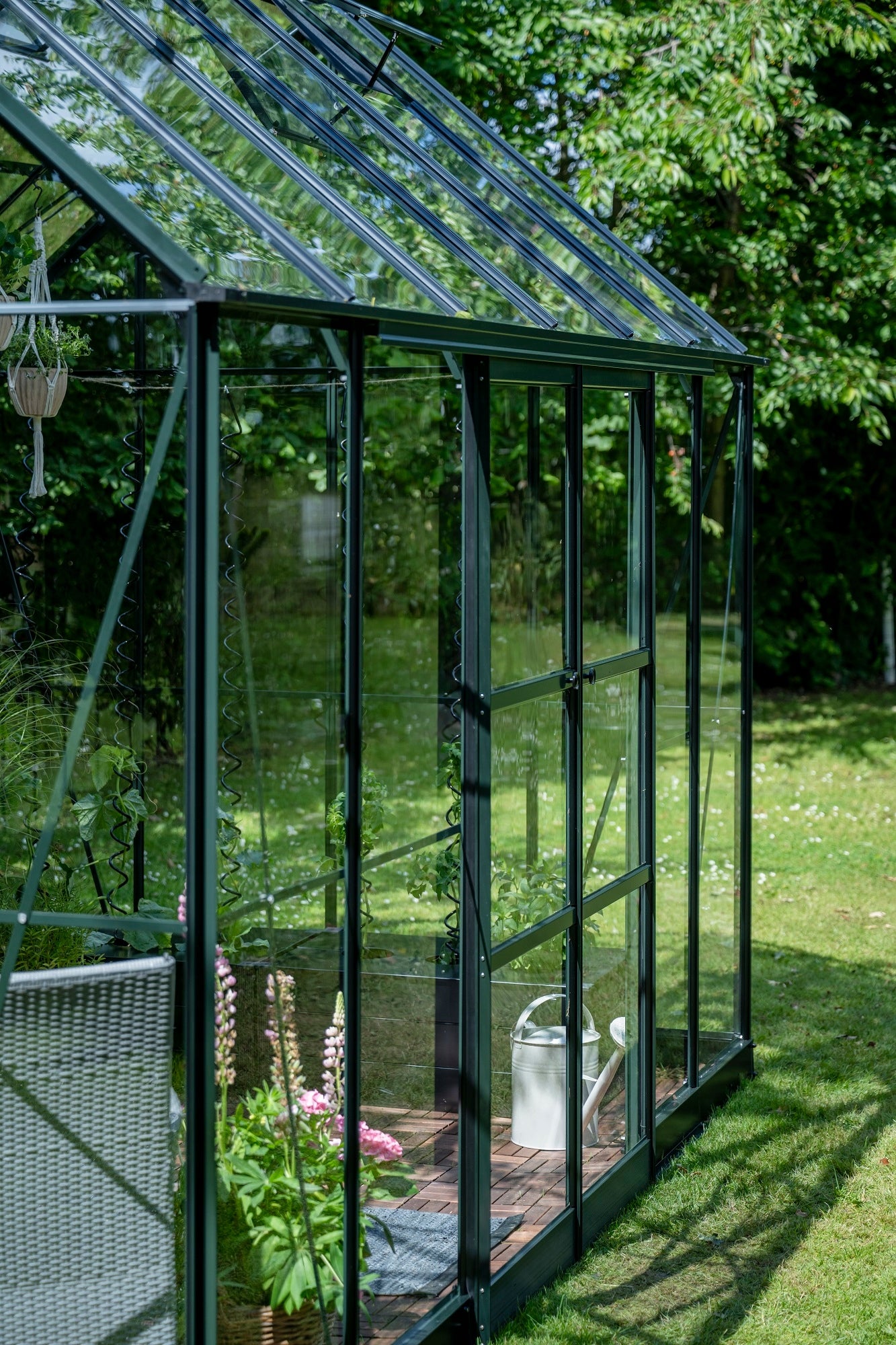 acm Greenhouse ICON PLANTHOUSE 9,7 m2; 2,55 x 3,79 m) tempered glass + base Width 2.55 m