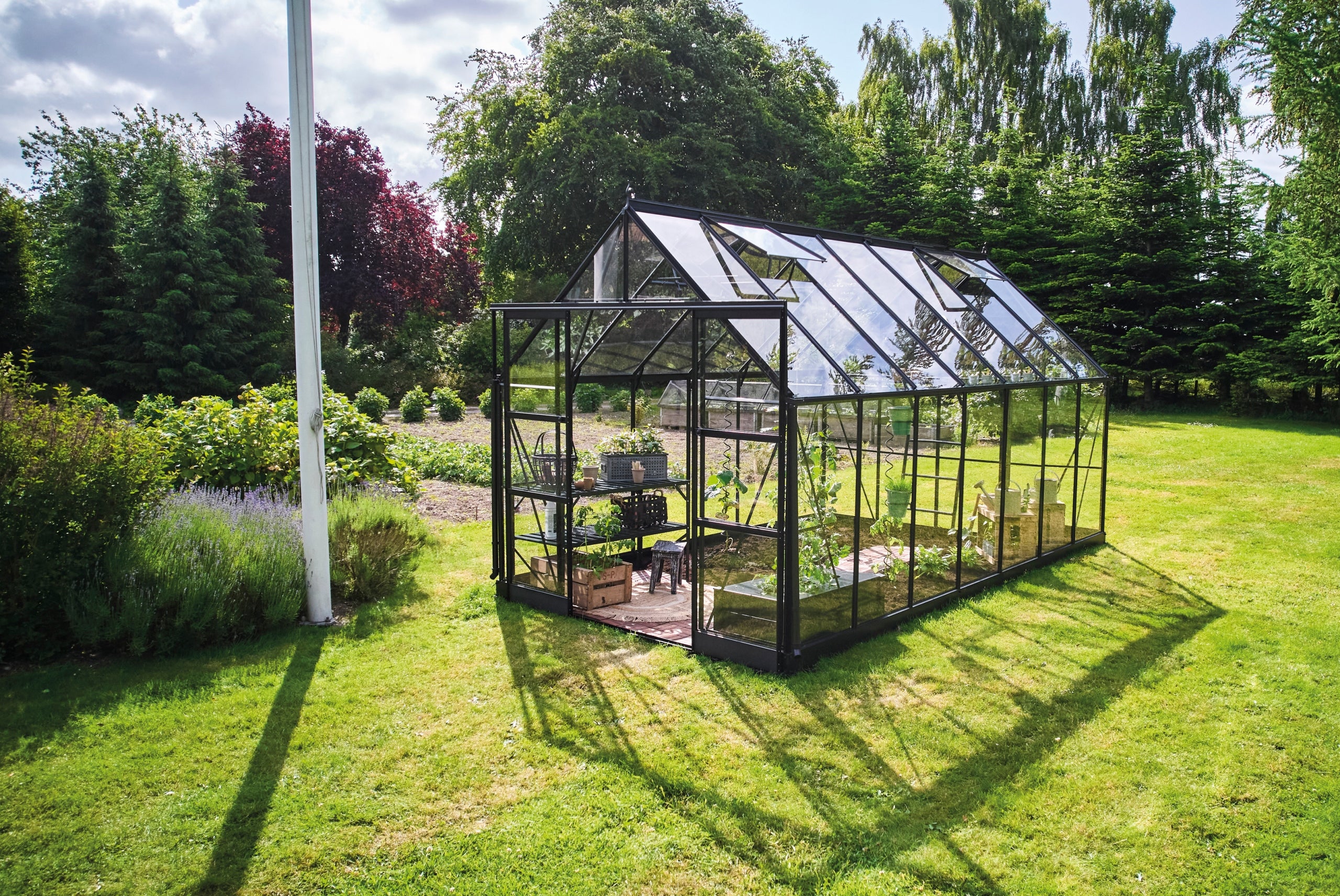 acm ICON aluminium greenhouse 11,2 m2; 2,55 x 4,41 m tempered glass + base Manufacturer Halls