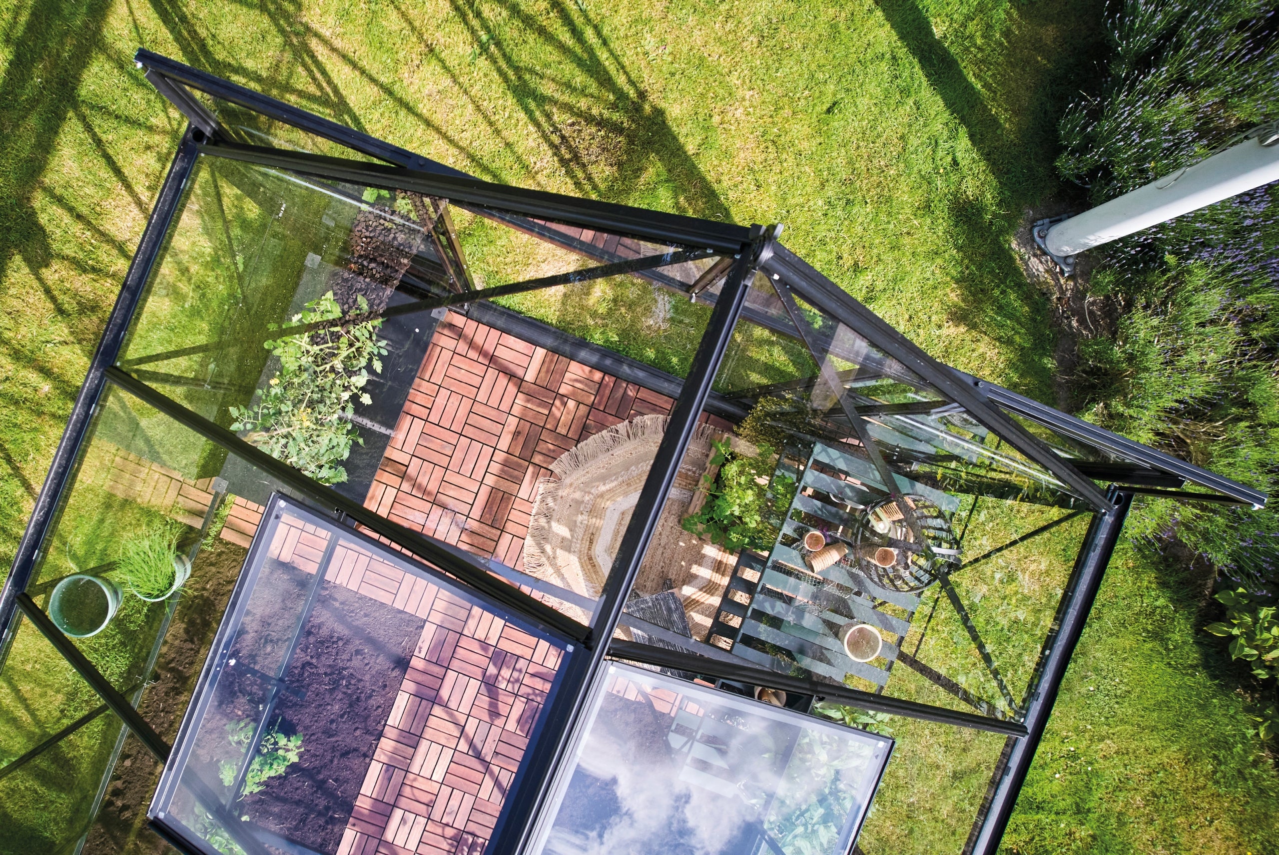 acm ICON aluminium greenhouse 8,1 m2; 2,55 x 3,17 m tempered glass + base Packaging status original