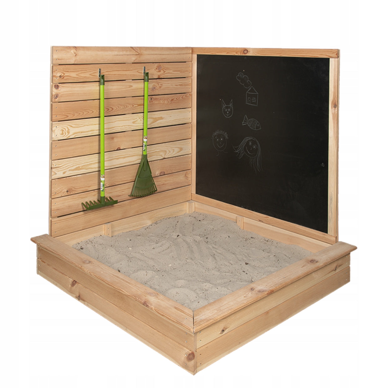 acm WOODEN SANDBOX WITH CHALKBOARD SITTING Manufacturer code ESSCHERT