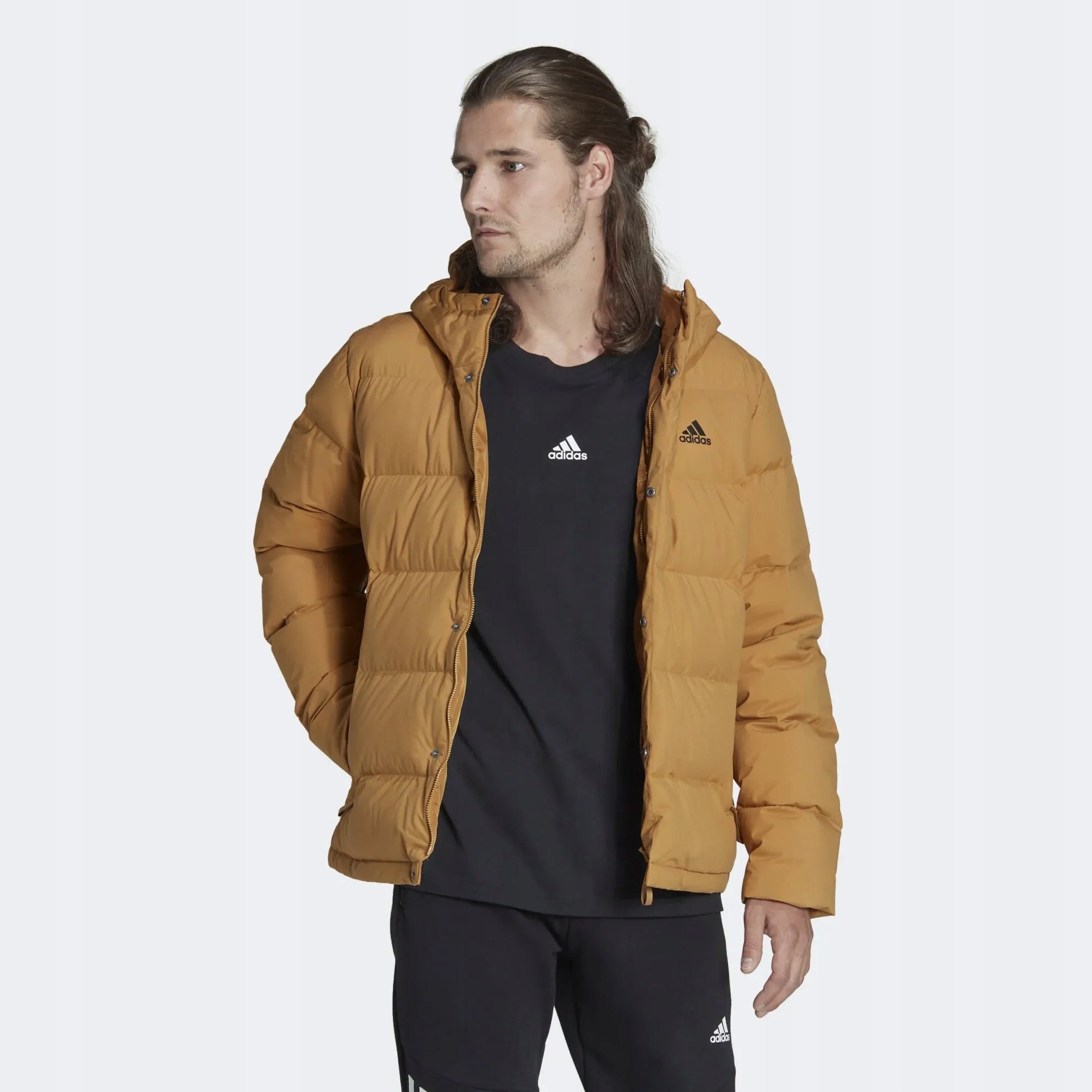 Jacke für Herren Adidas HELIONIC HO JKT, braun 