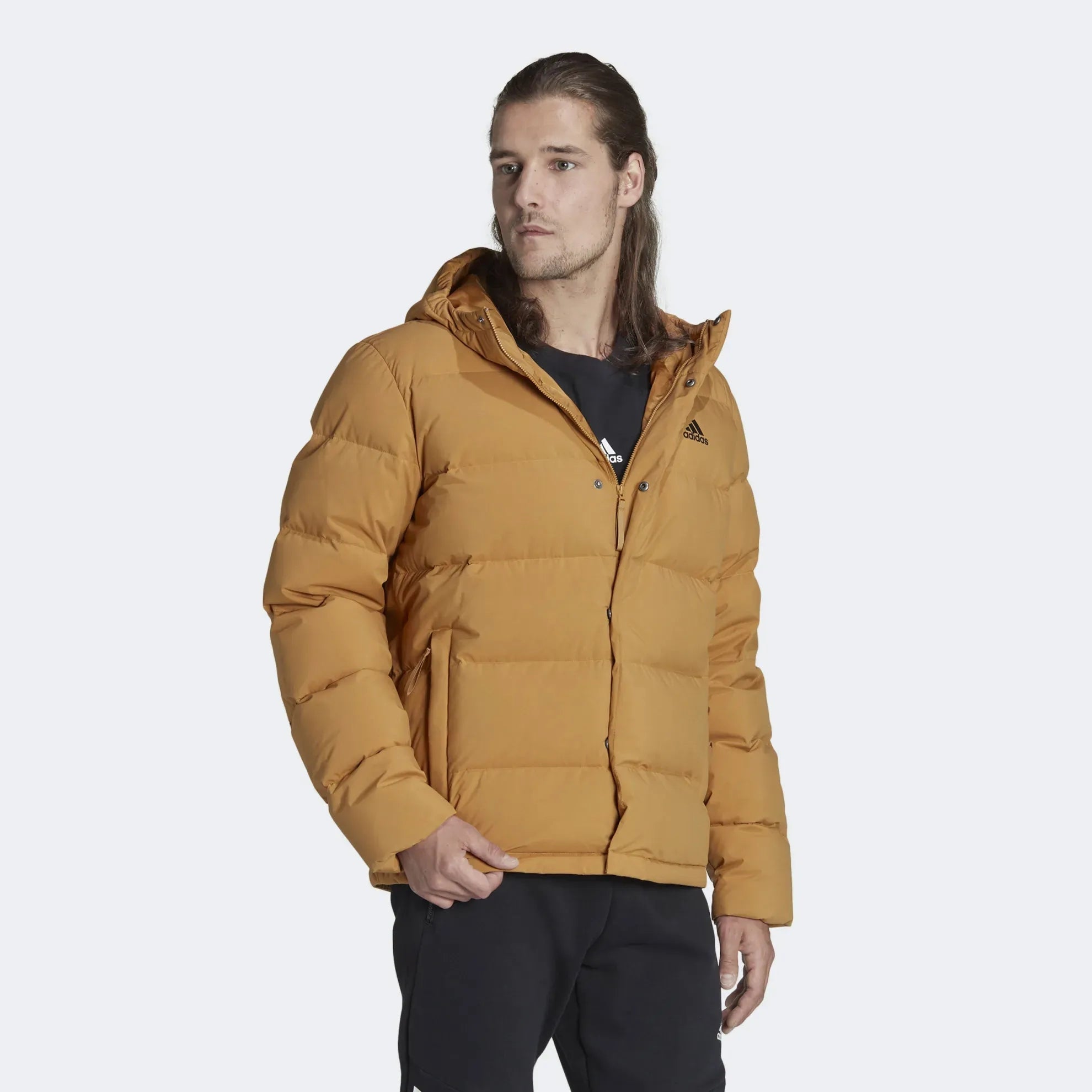 Jacke für Herren Adidas HELIONIC HO JKT, braun 