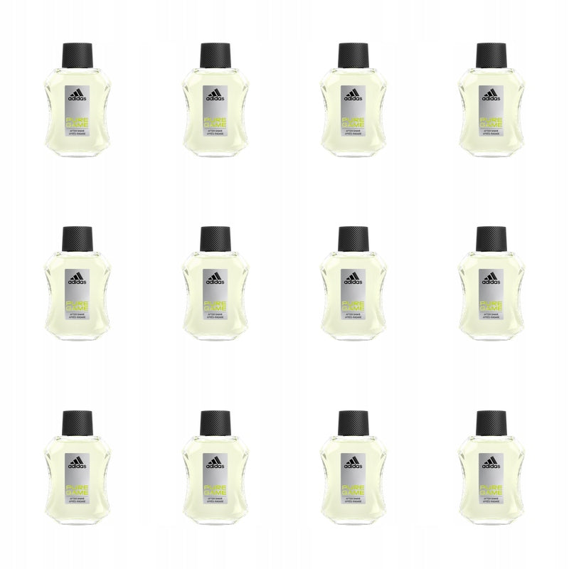adidas Pure Game Aftershave for Men, 100 ml X12