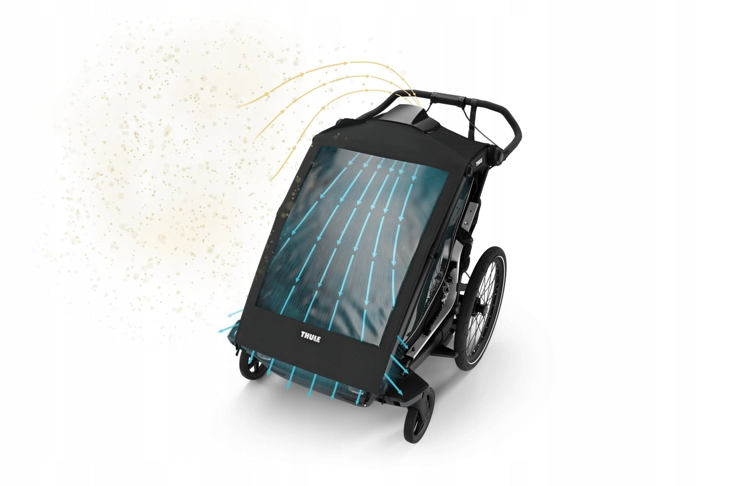air purifying cover for bicycle trailer | 20201535 Color black