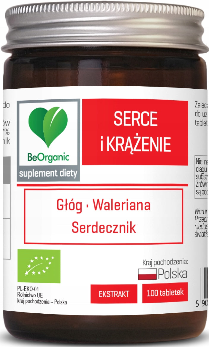 aliness - Heart and Circulation BIO 500mg | HAWTHORN, VALERIAN, HEART | 100 t.
