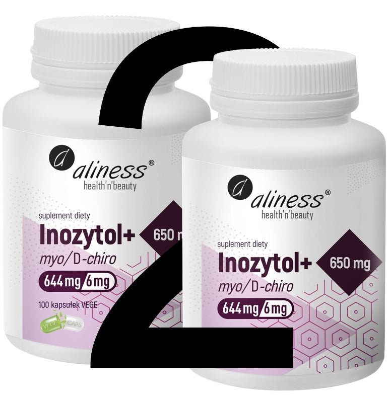 aliness - INOZYTOL myo / D-chiro 650mg + vitamin B6 x 100 caps. PCOS FERTILITY