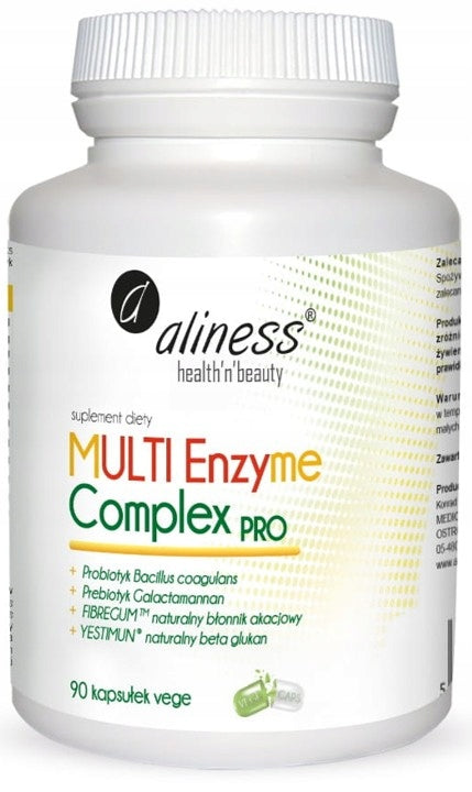 aliness - MULTI Enzyme Complex PRO | digestive enzymes + synbiotic | 90 kaps