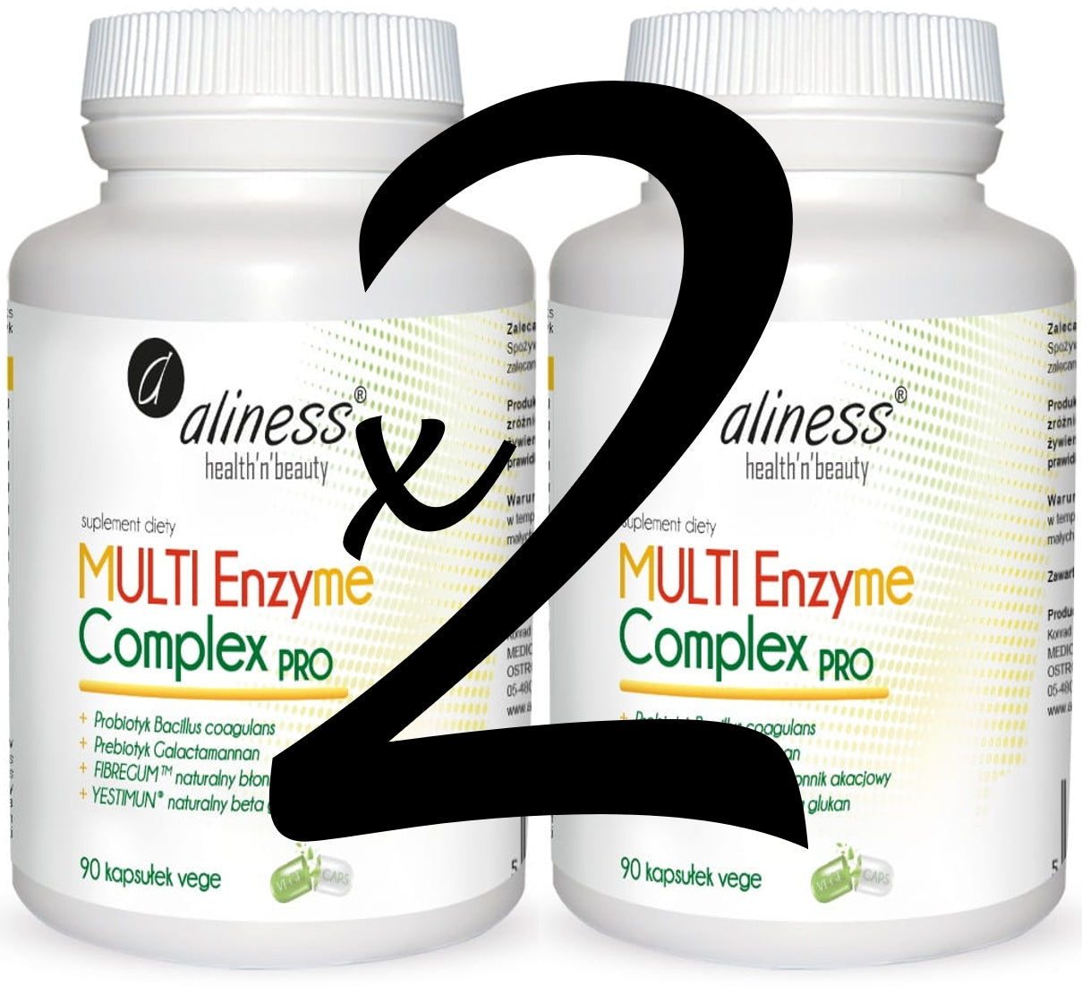 aliness - MULTI Enzyme Complex PRO | digestive enzymes + synbiotic | 90k. x2