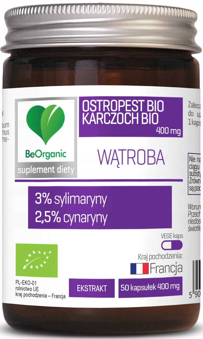 aliness - Milk thistle BIO 3% + Artichoke BIO 2,5%, 400 mg | 50 kaps.