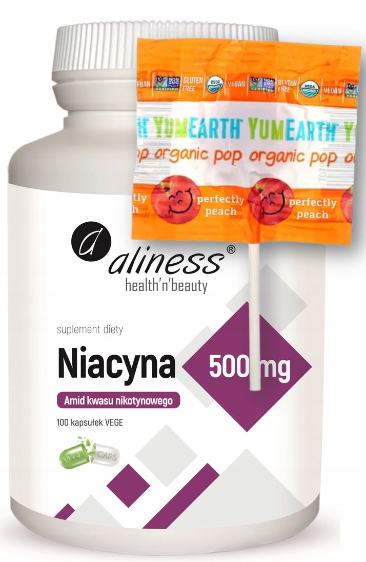 aliness - Niacin 500 mg / Nicotinic acid amide 100 kaps. + FREEBIE