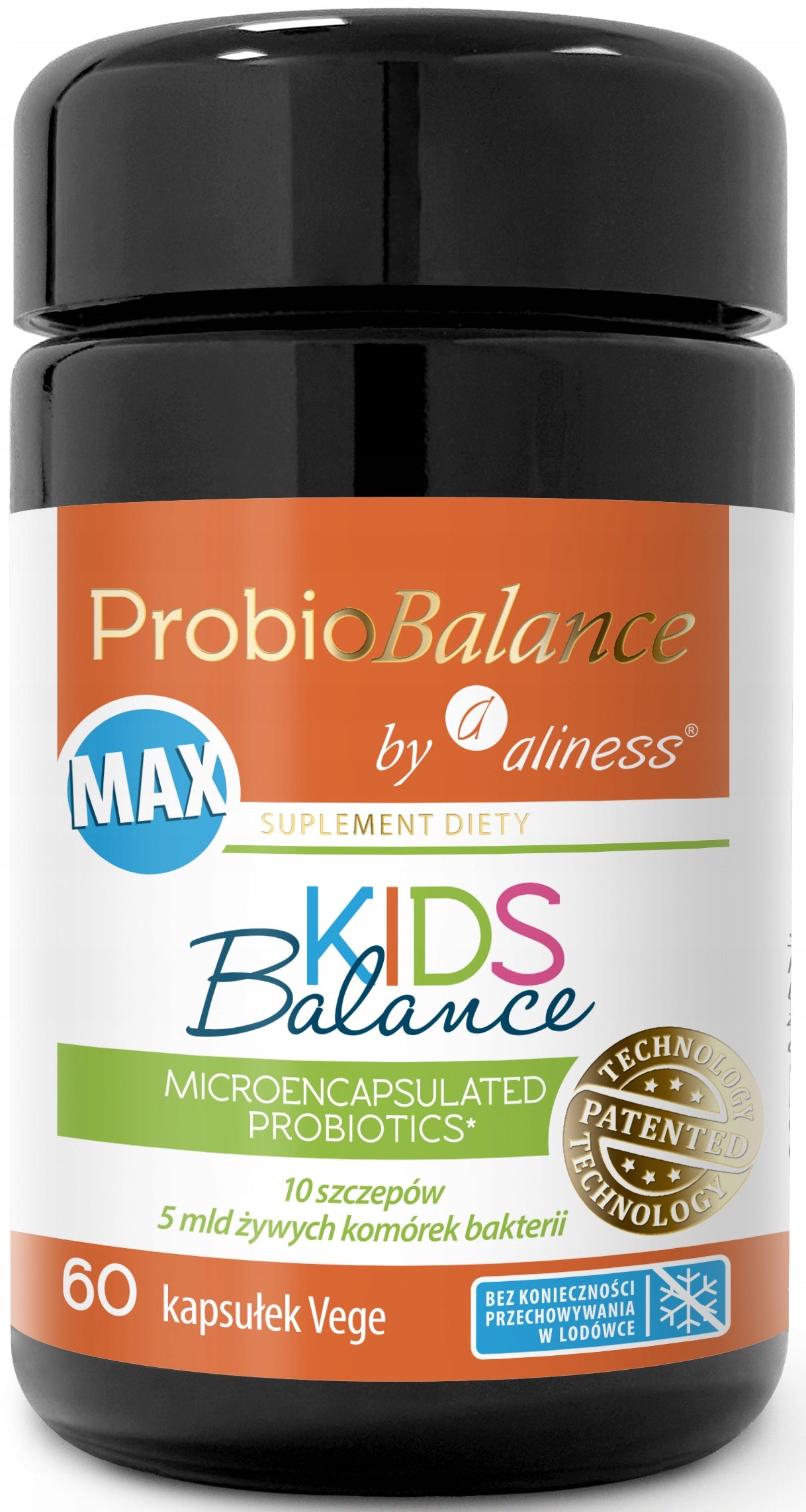 aliness - ProbioBALANCE, MAX KIDS Balance 5 billion | 60 vege capsules + FREEBIE Packaging status original